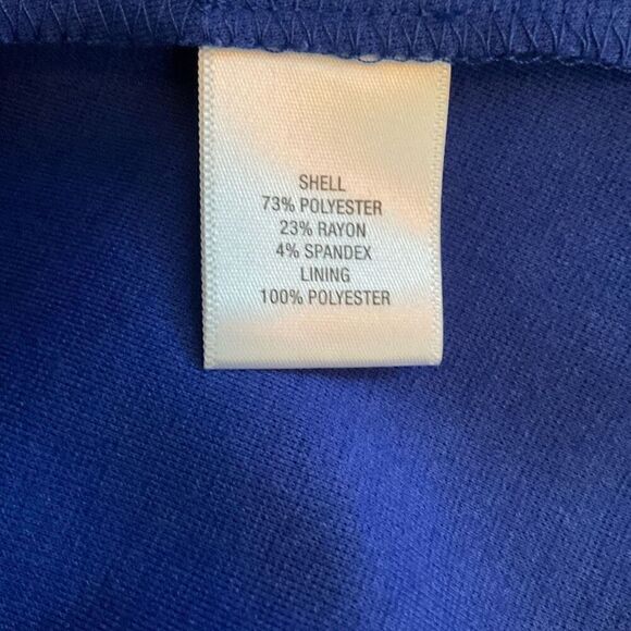 Lark & Ro Sleeveless V-Neck Fit-and-Flare Dress Jumper Blue Size Junior Medium - Picture 5 of 10